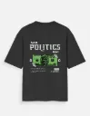 Oversized Unisex T-Shirt Midnight Black – Sab Politics Hai