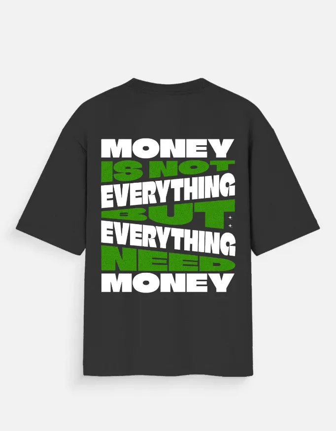 Oversized Unisex T-Shirt Midnight Black – Money Everthing