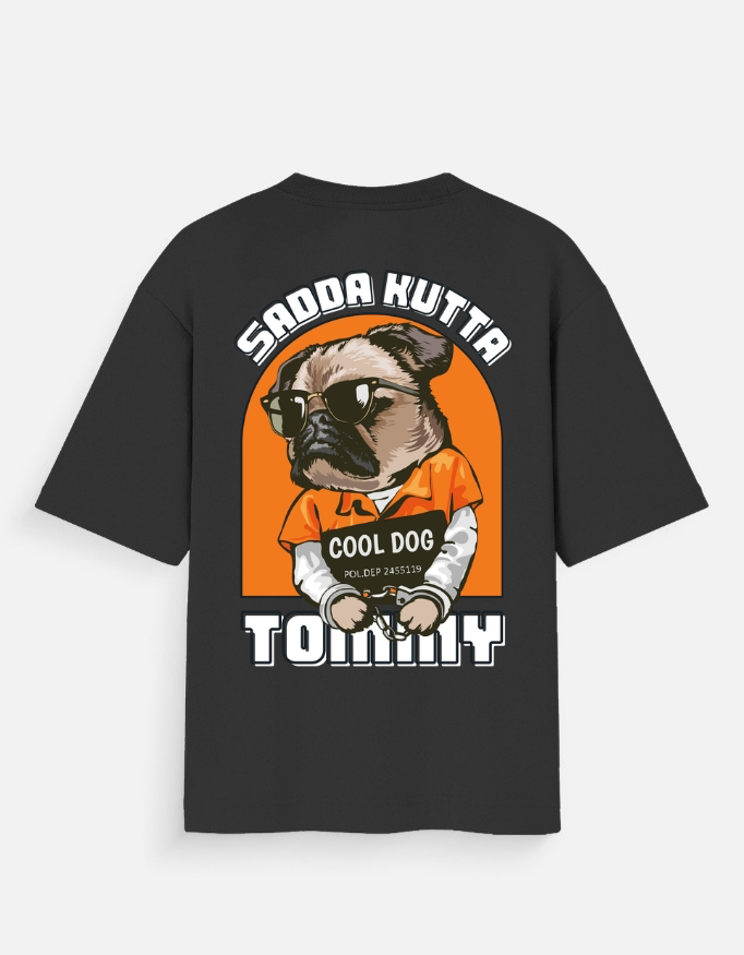 Oversized Unisex T-Shirt Midnight Black – Sadda Kutta Tommy